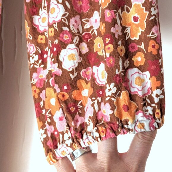 Lacausa Tiered Floral Maxi/Midi Berkeley Dress Size M/L - Picture 7 of 10